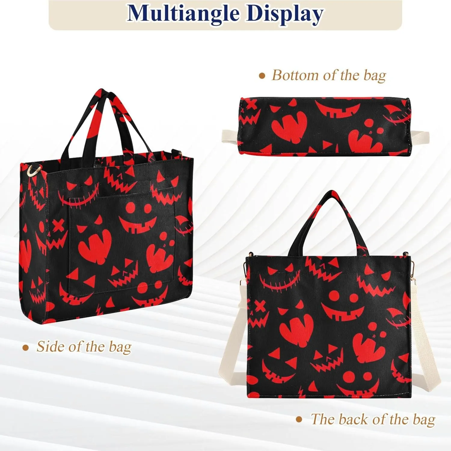 Shepherd Dog Cute Shoulder Tote Women Beach Travel Tote Aesthetic Purses Tote Bag with Pockets