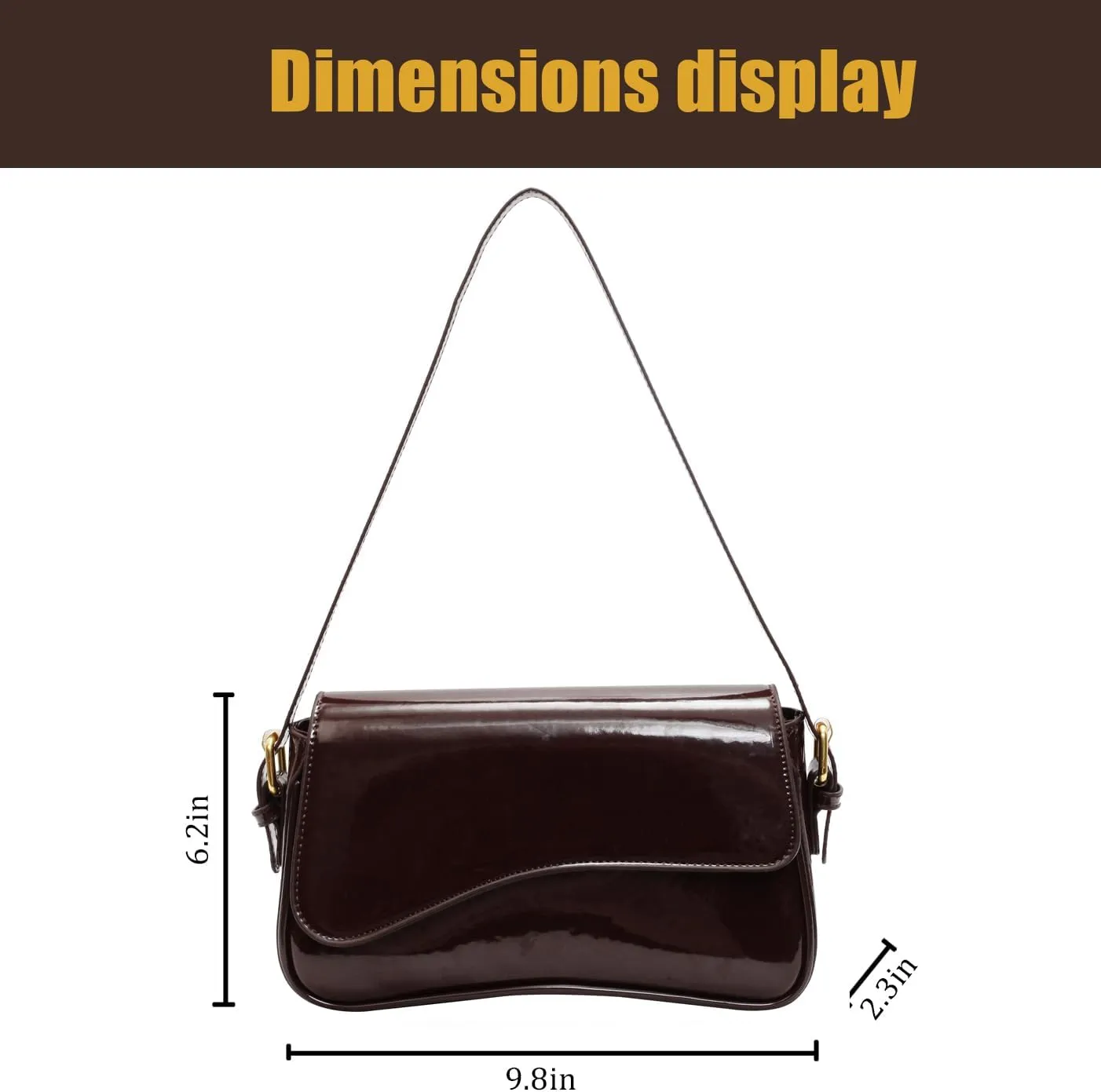 Shoulder Bag for women Y2K Crossbody Vegan Leather Purse Straps Retro Clutch Hobo Hadbags with 2 Removable