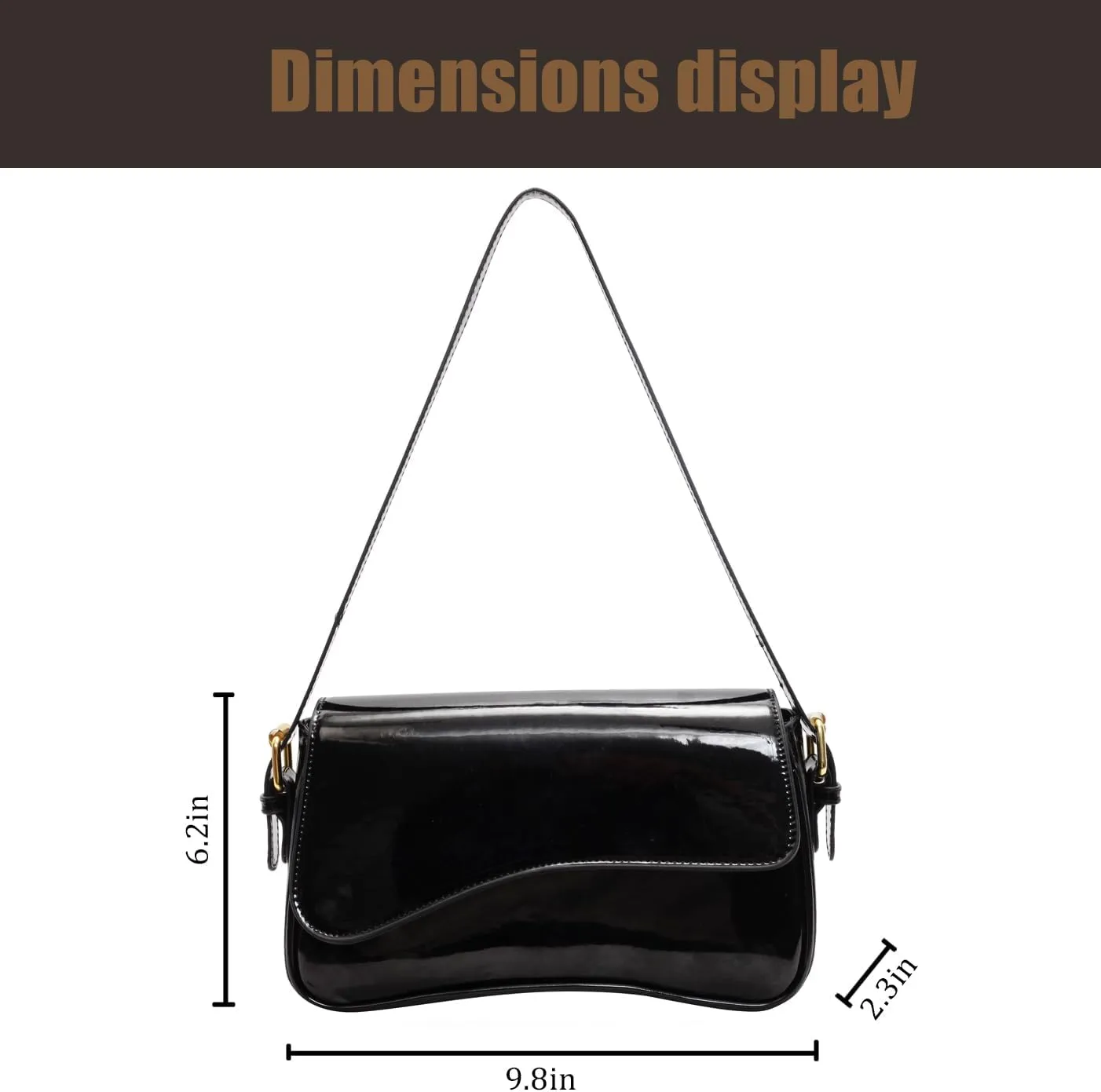 Shoulder Bag for women Y2K Crossbody Vegan Leather Purse Straps Retro Clutch Hobo Hadbags with 2 Removable