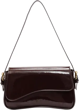 Shoulder Bag for women Y2K Crossbody Vegan Leather Purse Straps Retro Clutch Hobo Hadbags with 2 Removable