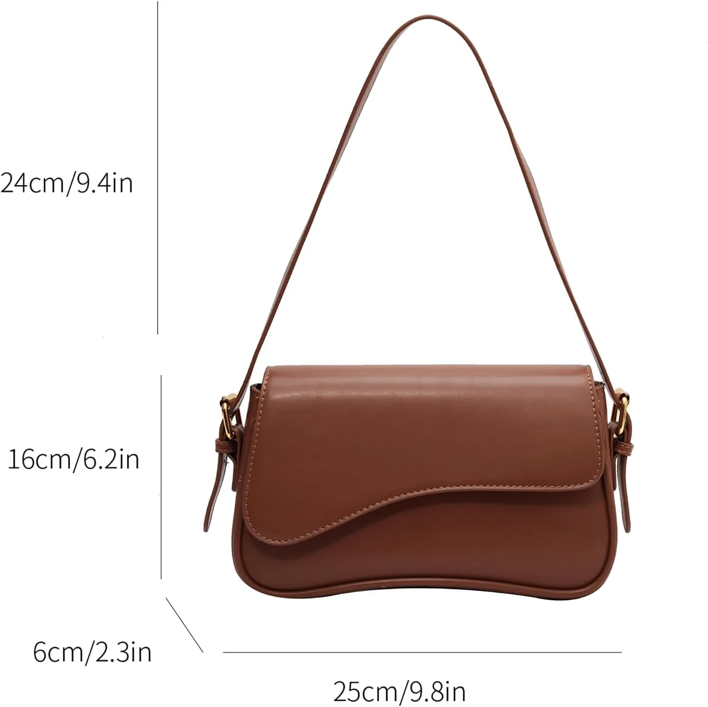 Shoulder Bag for women Y2K Crossbody Vegan Leather Purse Straps Retro Clutch Hobo Hadbags with 2 Removable