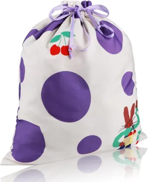 silenwest Premium Canvas Drawstring Bags | Extra Large 24" x 20" | Polka Dot Bunny Gift Bag for Birthday,Bridal shower, Wedding, Easter