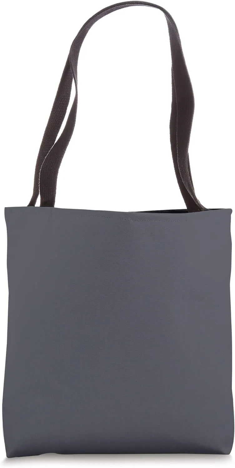 Simple Chic Solid Color Blue Smoke Charcoal Gray Tote Bag