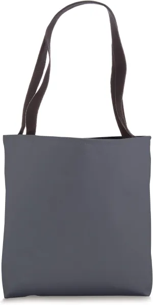 Simple Chic Solid Color Blue Smoke Charcoal Gray Tote Bag