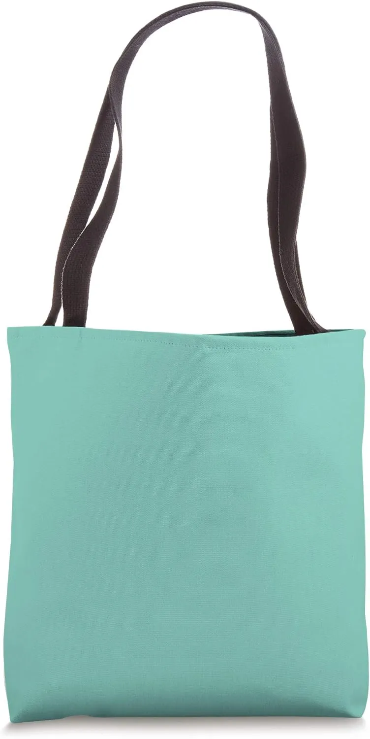 Simple Chic Solid Color Caribbean Aqua Mint Green Tote Bag