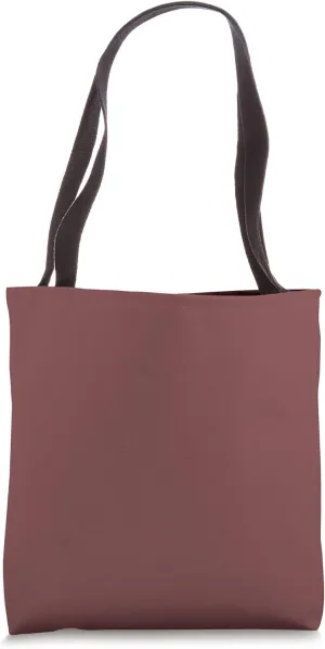 Simple Chic Solid Color Dark Brick Red Tote Bag