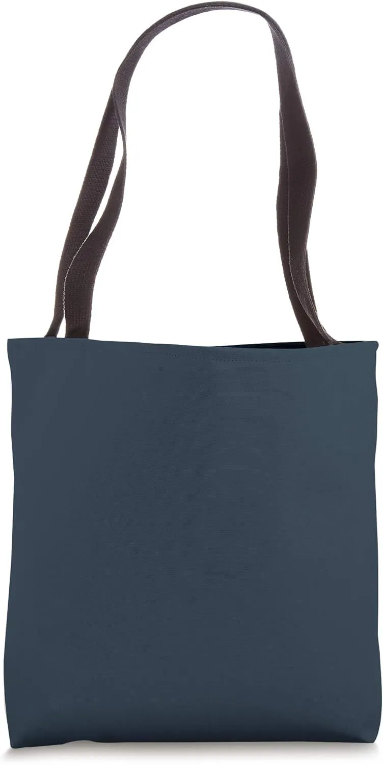 Simple Chic Solid Color Dark Marine Blue Tote Bag