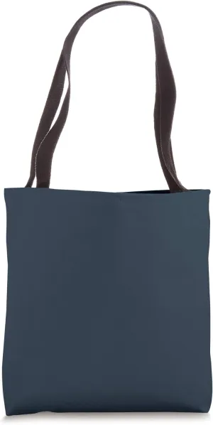 Simple Chic Solid Color Dark Marine Blue Tote Bag