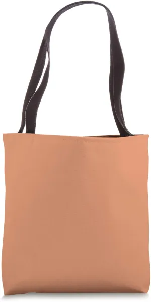 Simple Chic Solid Color Dark Muted Peach Orange Tote Bag