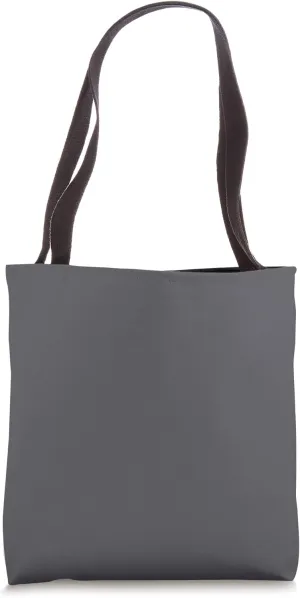 Simple Chic Solid Color Neutral Dark Charcoal Gray Tote Bag