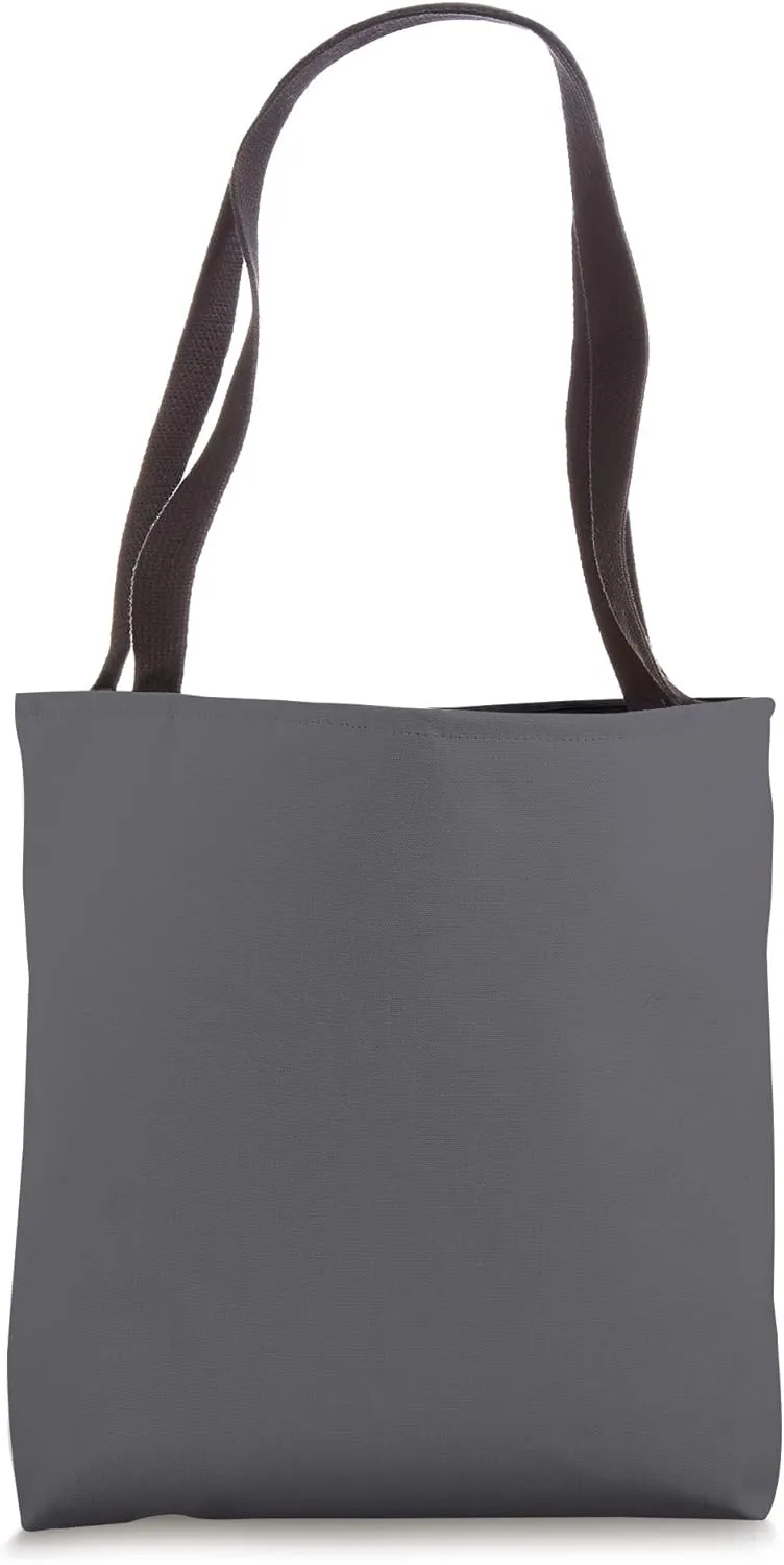 Simple Chic Solid Color Neutral Dark Charcoal Gray Tote Bag