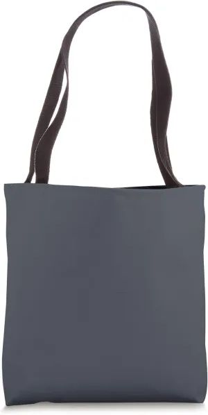 Simple Chic Solid Color Stormy Charcoal Gray Blue Tote Bag
