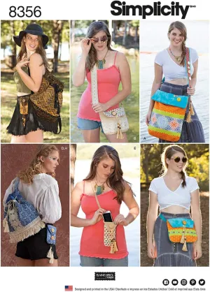 Simplicity Women's Festival Bag Sewing Patterns, One Size Only