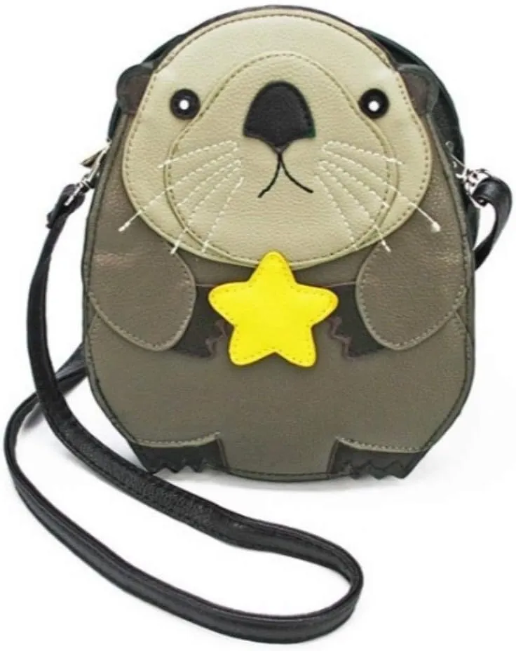 Sleepyville Critters Baby Beaver Holding a Star Shoulder Crossbody Bag