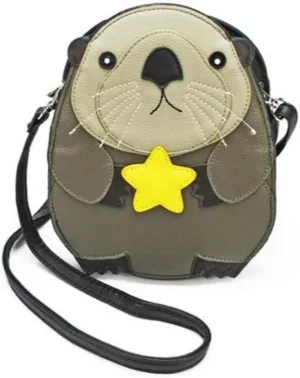 Sleepyville Critters Baby Beaver Holding a Star Shoulder Crossbody Bag