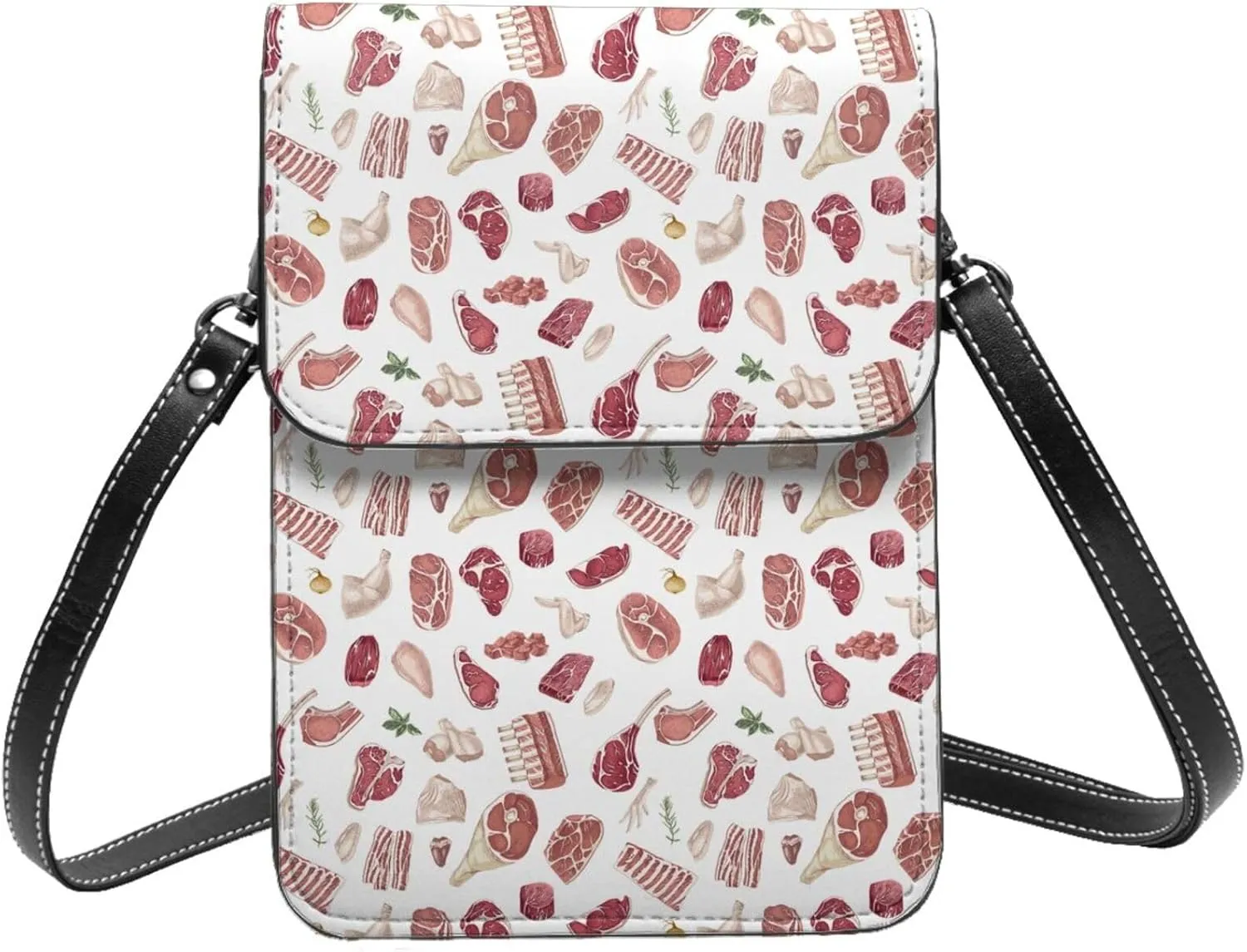 Small Crossbody Bags for Women, Leather Different Meat Cell Phone Cross Body Bag Wallet Purses