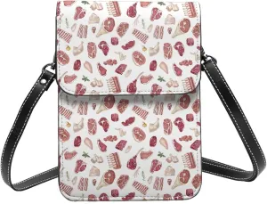 Small Crossbody Bags for Women, Leather Different Meat Cell Phone Cross Body Bag Wallet Purses