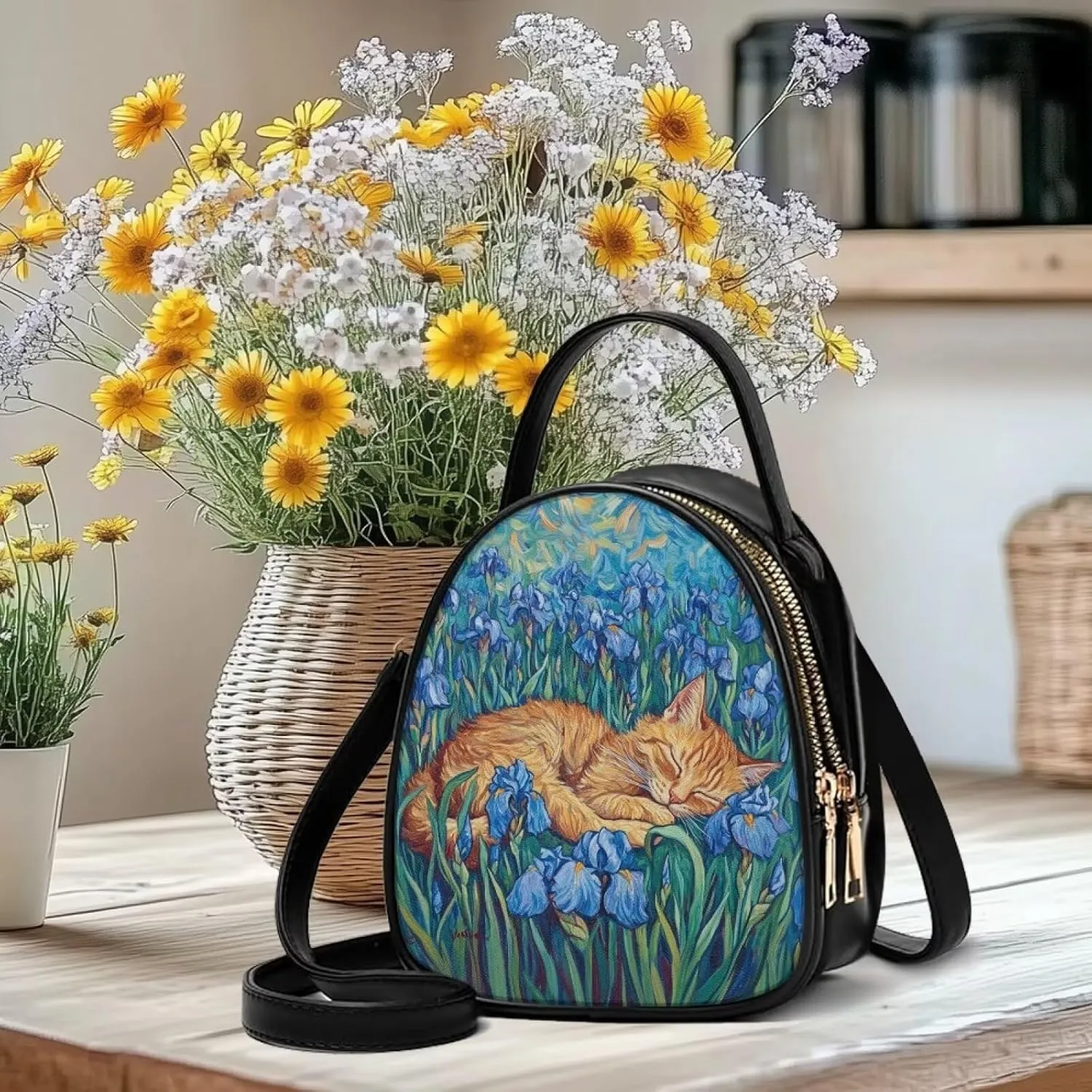 Small Crossbody Bags for Women Trendy Double Layer Leather Shoulder Bag for Women Crossbody with Zipper Closure