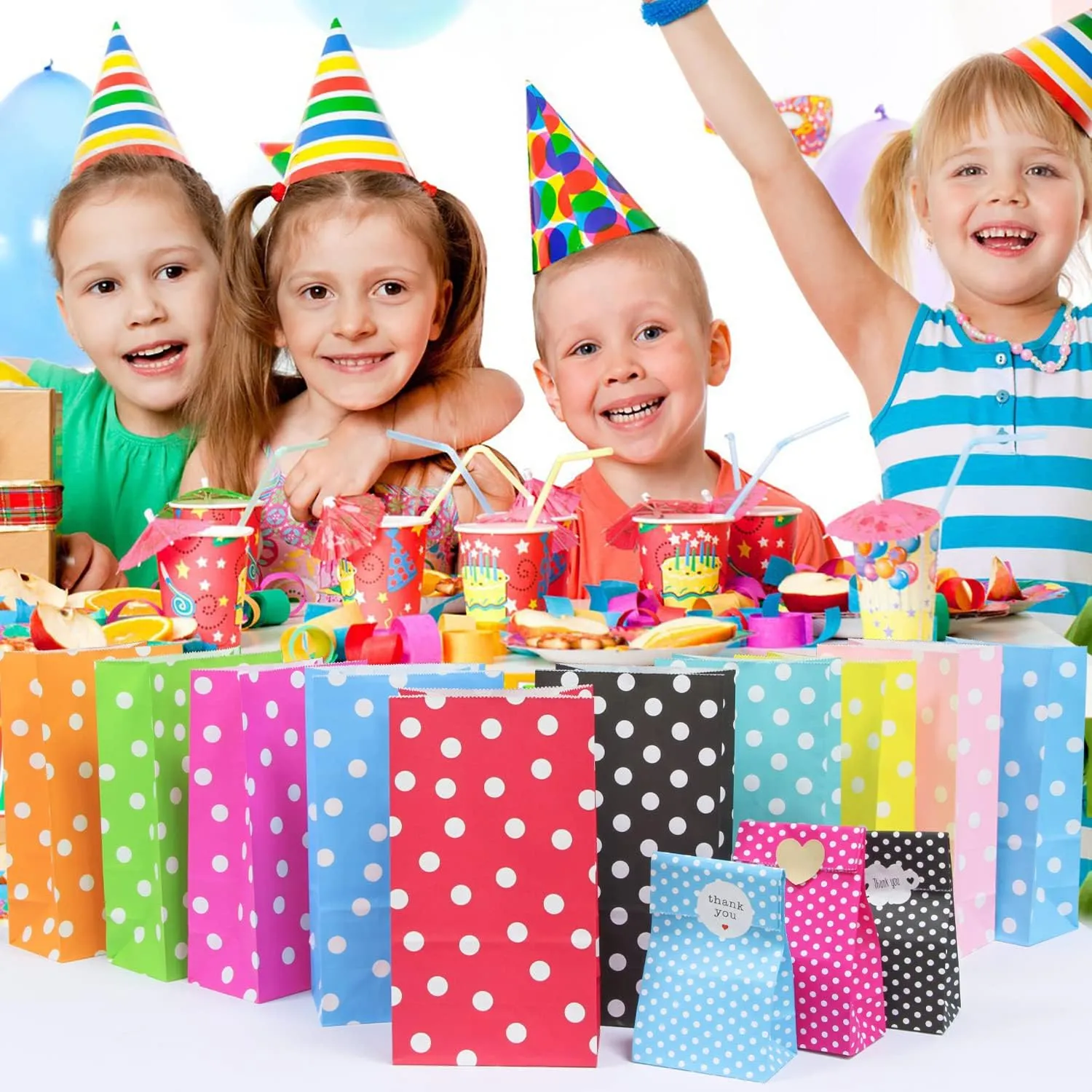 Small Goodie Bags Dot Paper Party Favor Bag Polka Dot Paper Lunch Bags for Snack Nuts Goodie for Baby Shower Kid's Birthday Wedding (5.1 x 3.1 x 9.4 in, Teal Blue, 50 CT)