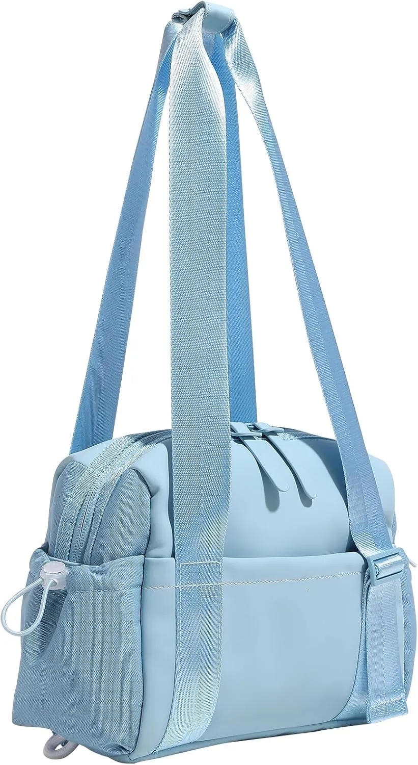 Small Gym Bag for Women Mini Gym Duffle Bag with Wet Compartment,mini duffle Tote Bag small duffle bag for Workout/Sport/Travel (Blue)