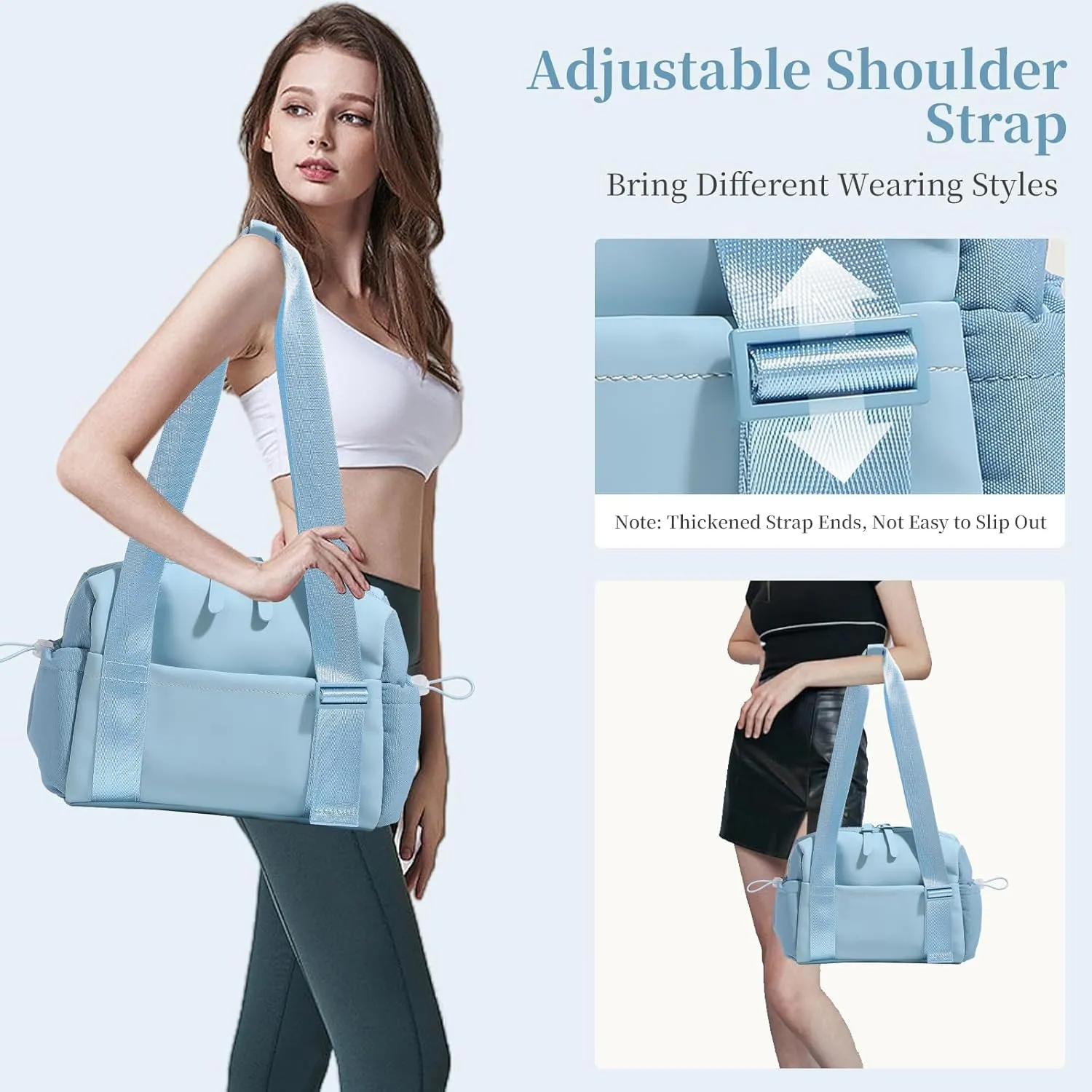 Small Gym Bag for Women Mini Gym Duffle Bag with Wet Compartment,mini duffle Tote Bag small duffle bag for Workout/Sport/Travel (Blue)