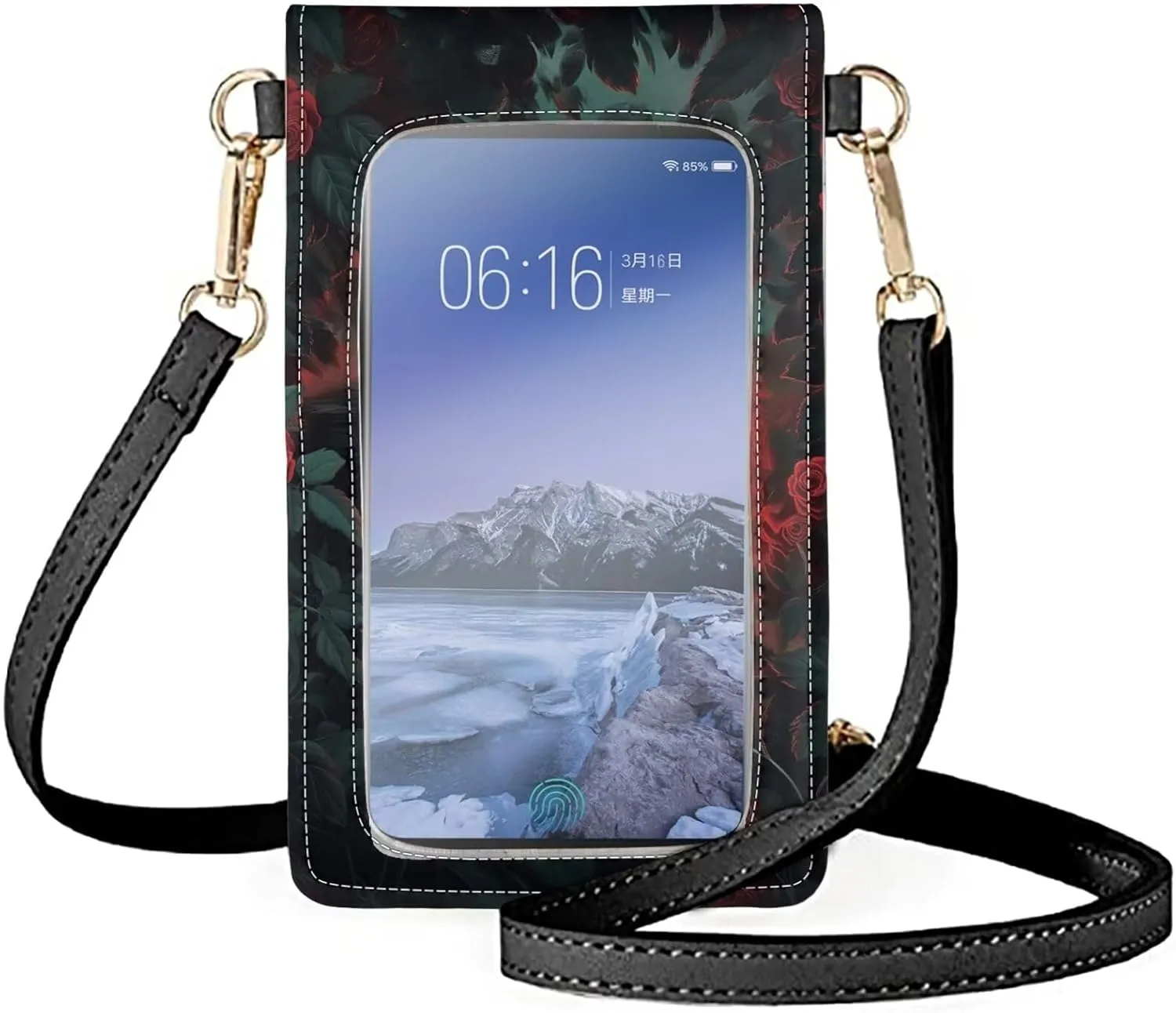 Small Leather Cell Phone Crossbody Bag for Women Cell Phone Purse Wallet Leather Shoulder Handbags