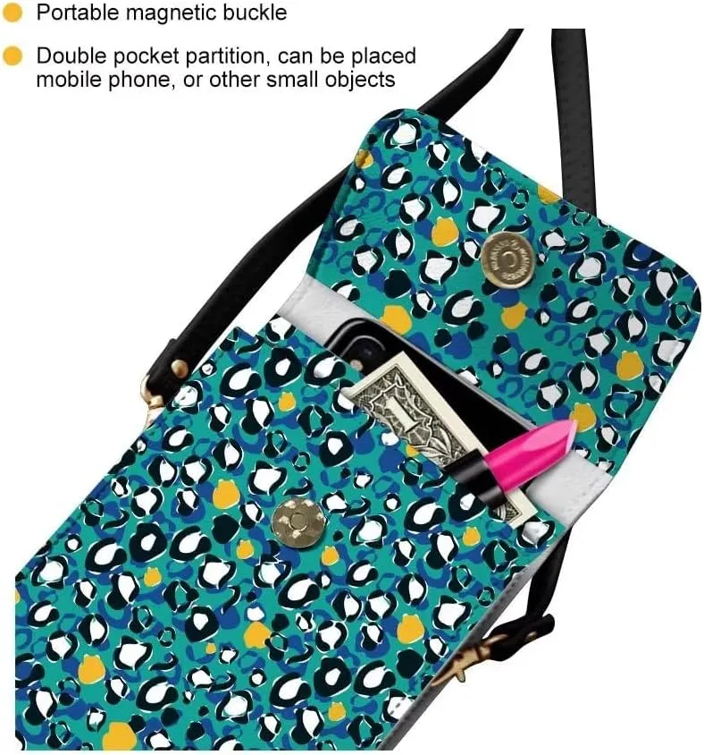 Small Leather Cell Phone Crossbody Bag for Women Cell Phone Purse Wallet Leather Shoulder Handbags