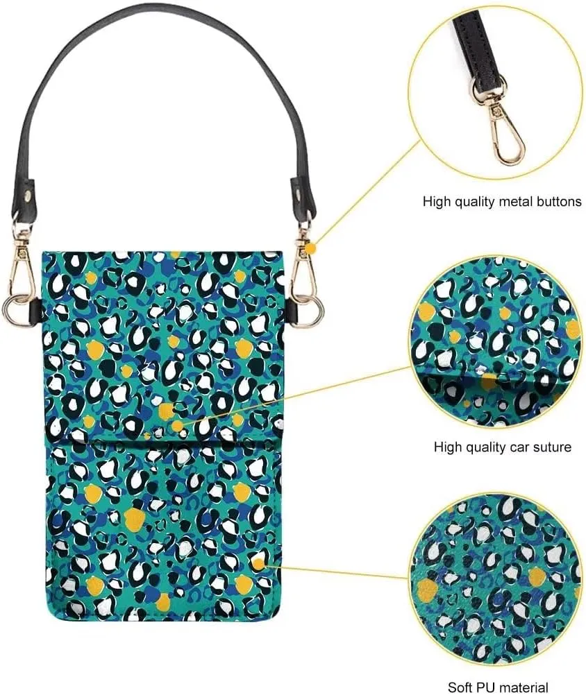 Small Leather Cell Phone Crossbody Bag for Women Cell Phone Purse Wallet Leather Shoulder Handbags