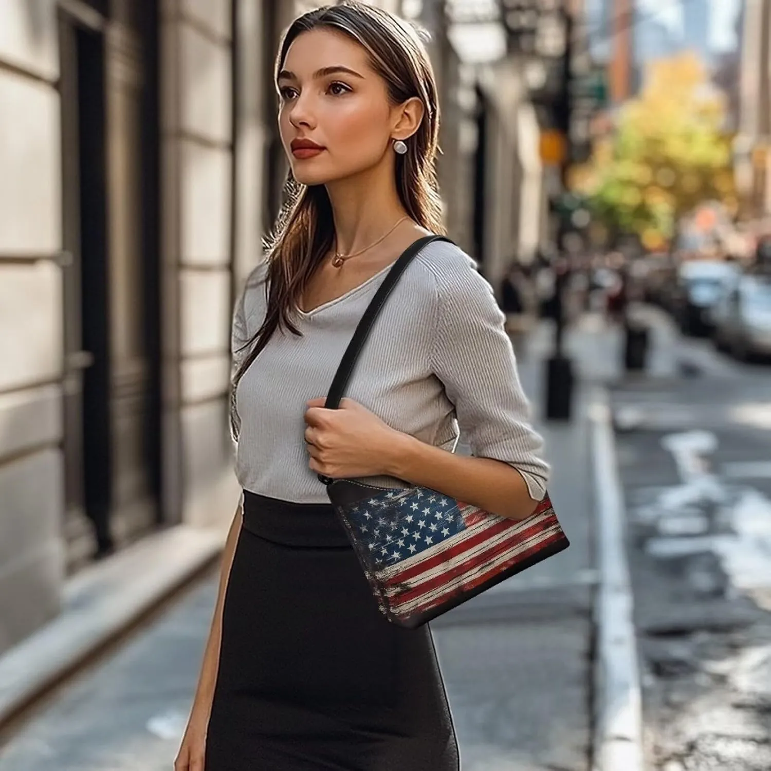 Small Underarm Crossbody bag with Zipper Closure for Women Dating Party