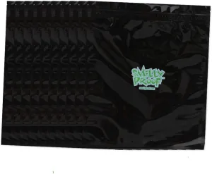 Smelly Proof Original No Smell Baggies Reusable BLACK Bag, 8.5" x 10"-Large-10 Pack