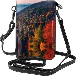 Smokey Mountain Cliff Small Cell Phone Purse - Ideal Travel Accessory for Women and Teens - Adjustable Strap