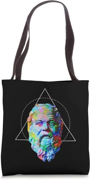 Socrates - Colorful Philosopher Portrait Tote Bag