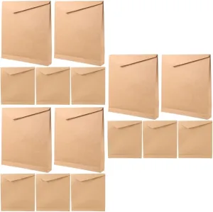 SOLUSTRE 15 Pcs Kraft Paper Bag Party Favor Bags Baggies Packaging Tote Plain Bags with Handles Duffle Cookie Bags Bag for Large Bag Tissue Paper for Bags Mailers Paper Bags Light Brown