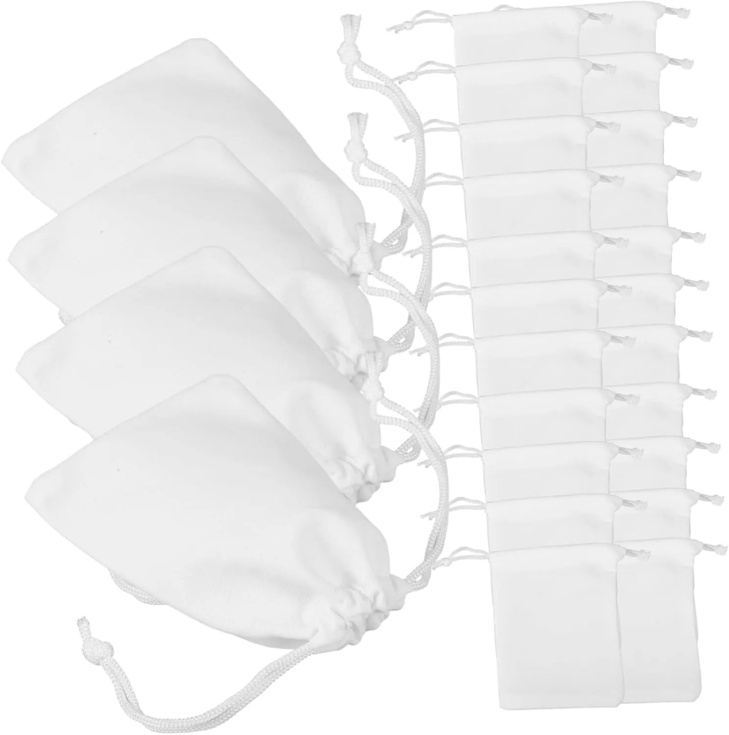 SOLUSTRE 60pcs Extra Large Tote Bag Reusable Mesh Drawstring Bag for Jewelry Storage Pouch