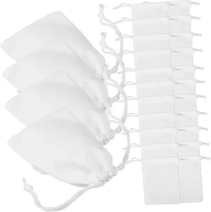 SOLUSTRE 60pcs Extra Large Tote Bag Reusable Mesh Drawstring Bag for Jewelry Storage Pouch