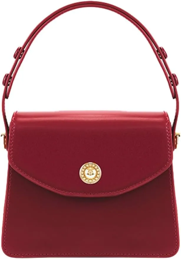 Solyinne Leather Shoulder Bags for Women Crossbody Bags Magnetic Closure Small Purse Handbags with Adjustable Strap