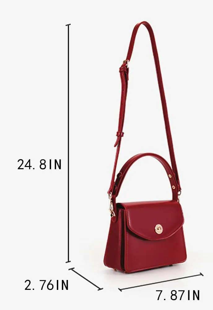 Solyinne Leather Shoulder Bags for Women Crossbody Bags Magnetic Closure Small Purse Handbags with Adjustable Strap