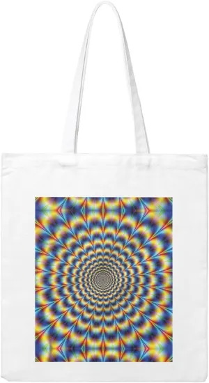 spiral optical illusion gif Heat Transfer Canvas Shopping Bag – Reusable Tote Bag for Women - Personalized Picnic Beach Travel Bag, Beige, One Size