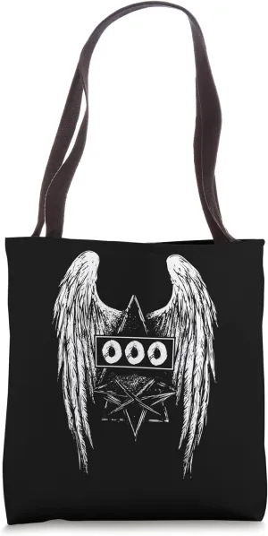 Spiritual Number 000 Mystical Angel Wing Numerology Tote Bag