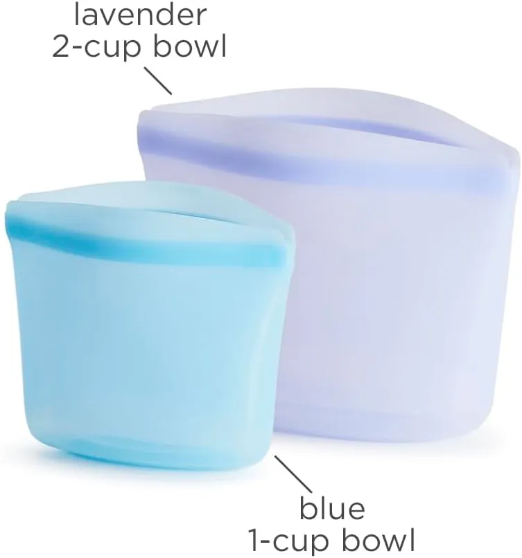 Stasher Premium Silicone Reusable Food Storage Bags, 2-Pack, Multi | Multi-Use Food Storage Bags, Lunch Bag, Travel Containers | BPA Free, Leak-free, Dishwasher-Safe, Eco-friendly