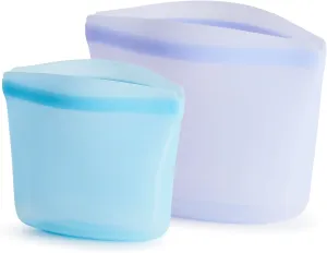 Stasher Premium Silicone Reusable Food Storage Bags, 2-Pack, Multi | Multi-Use Food Storage Bags, Lunch Bag, Travel Containers | BPA Free, Leak-free, Dishwasher-Safe, Eco-friendly