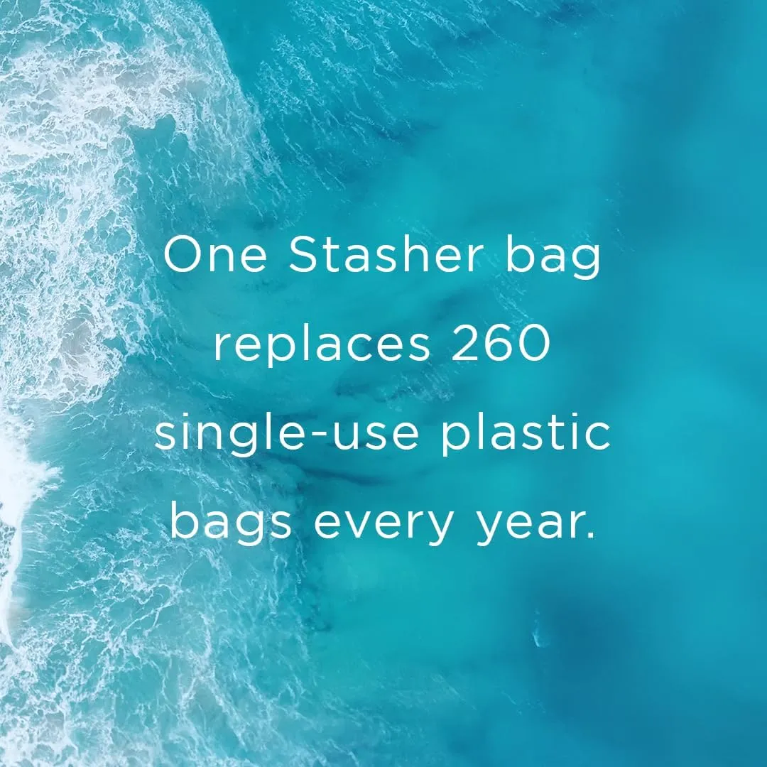 Stasher Premium Silicone Reusable Food Storage Bags, 2-Pack, Multi | Multi-Use Food Storage Bags, Lunch Bag, Travel Containers | BPA Free, Leak-free, Dishwasher-Safe, Eco-friendly