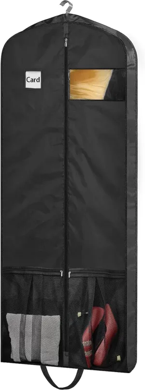 STEPONE Dress Bags for Gowns Long, 65" Dress Garment Bags for Hanging Clothes, Dress Bags for Closet Storage and Traveling, Foldable Dress Cover