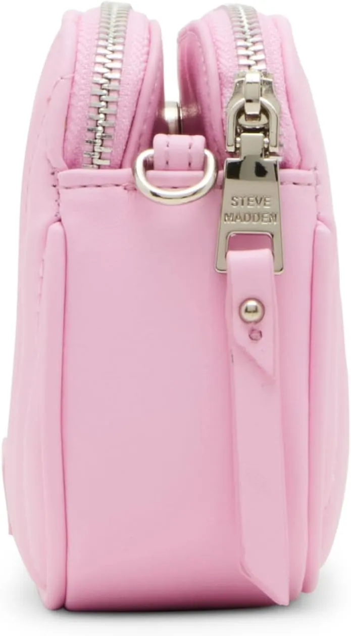 Steve Madden Daisy-h Diagonal Quilted Double Zip Crossbody