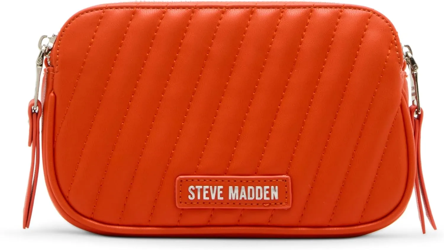 Steve Madden Daisy-h Diagonal Quilted Double Zip Crossbody