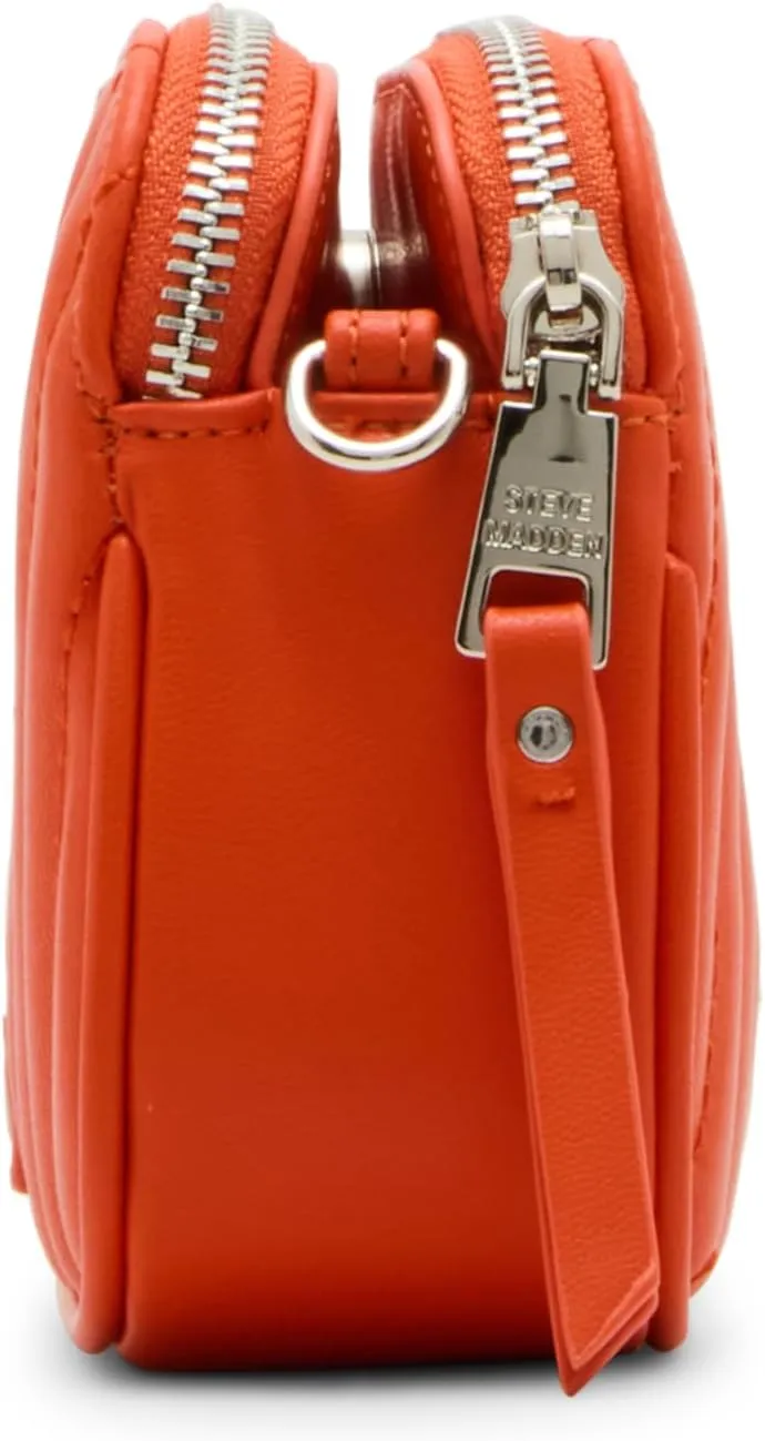 Steve Madden Daisy-h Diagonal Quilted Double Zip Crossbody