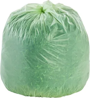 STOUT by Envision E3348E85 EcoSafe-6400 Compostable Bags, 33" x 48", 32 gal capacity, 0.85 mil thickness, Green (Pack of 50)