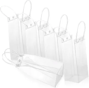 Sturdy Pvc Party Favors Bags Handles 15 Small Party Bags for Events Reusable Easy to Carry