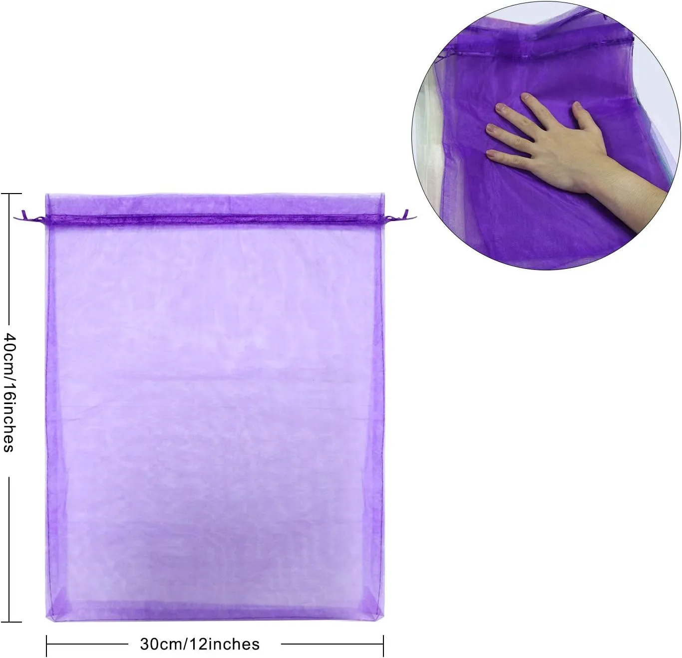 SumDirect 100Pcs12x16 Inches Extra Large Mixed Color Organza Gift Bags with Drawstring (Mixed Color)