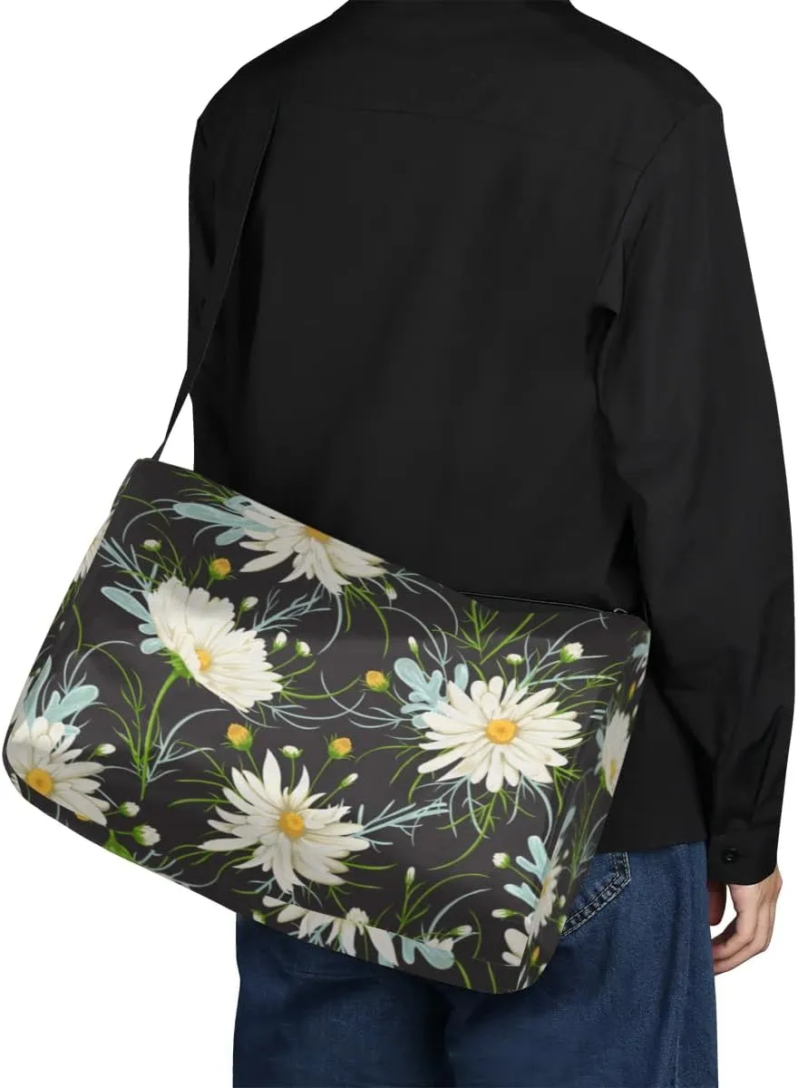 Summer Little Daisys Small Gym Bag for Men Women Workout Sport Duffle Bag Waterproof Weekender Overnight Bag Lightweight Carry on Tote Bag Crossbody Shoulder Travel Bag for Swim Yoge Dance